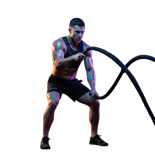 Battle Ropes Athlete Cutout